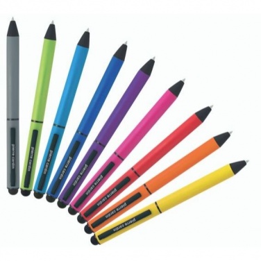 Logo trade promotional giveaway photo of: Metal ballpoint pen, soft touch Celebration Pierre Cardin, blue