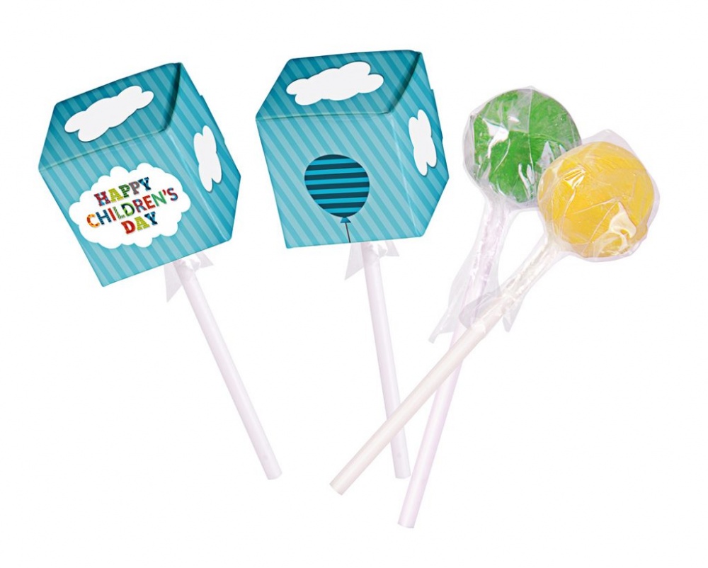 Logo trade promotional merchandise photo of: Cube lollipops