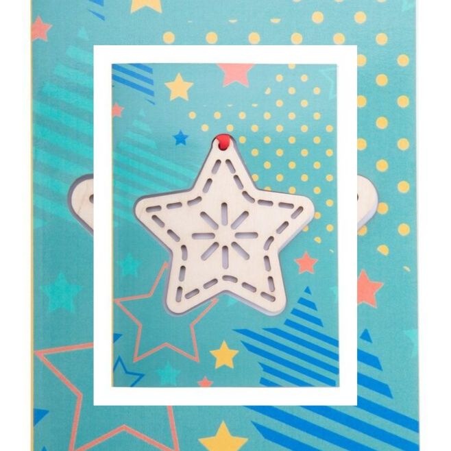 Logo trade promotional gift photo of: CreaX Christmas card, star