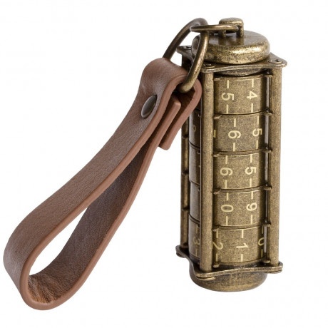 Logo trade promotional giveaways image of: Cryptex, Antique Gold USB flash drive with combination lock 16 Gb