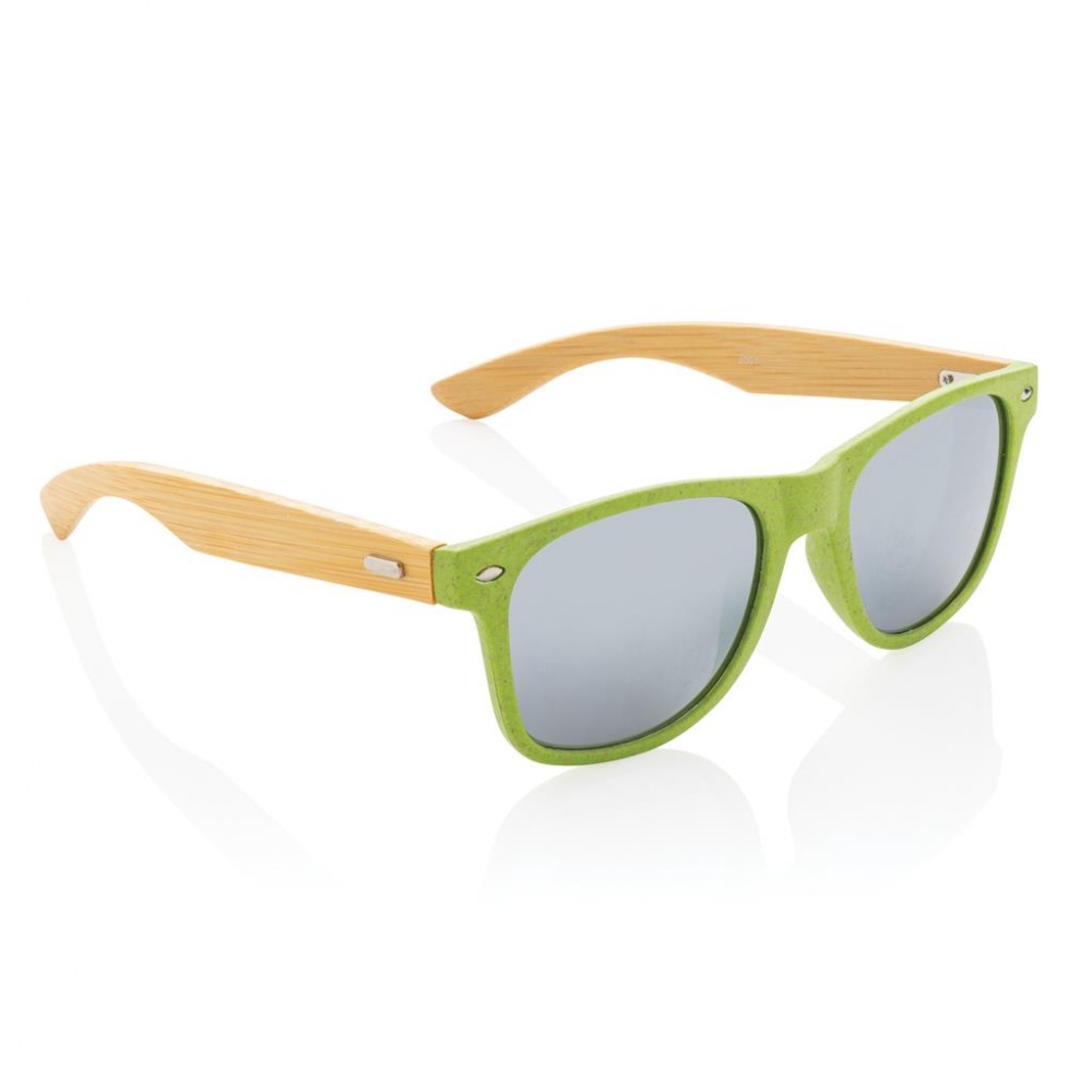 Logotrade promotional merchandise image of: Wheat straw and bamboo sunglasses, green