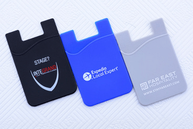 Logotrade promotional item image of: Smart phone silicone back - card holder