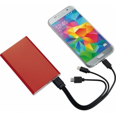 Logotrade corporate gift picture of: Power bank LIETO 4000 mAh, Red