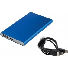 Logo trade promotional merchandise picture of: Power bank LIETO 4000 mAh, Blue