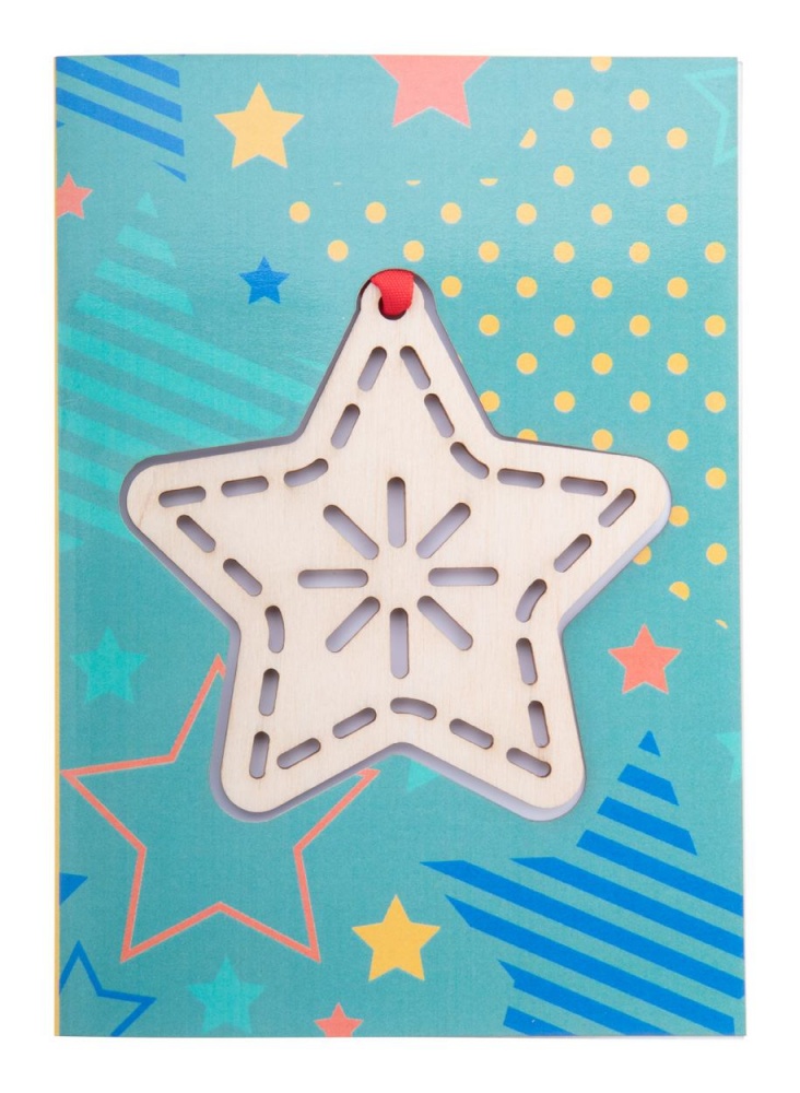 Logo trade corporate gifts image of: TreeCard Christmas card, star