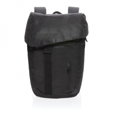 Logo trade promotional merchandise photo of: Osaka  rPET backpack, black