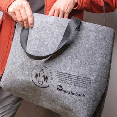 Logo trade promotional giveaway photo of: RPET Felt Shoulder Bag