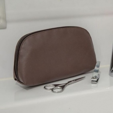 Logo trade promotional giveaway photo of: Apple Leather Toiletry Bag