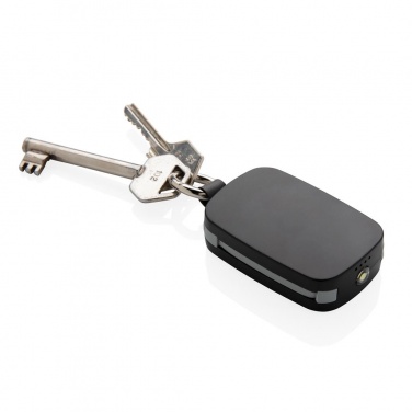 Logo trade promotional products picture of: 1.200 mAh Keychain Powerbank with integrated cables, black