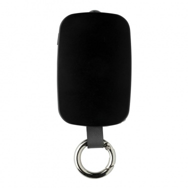 Logo trade promotional items image of: 1.200 mAh Keychain Powerbank with integrated cables, black