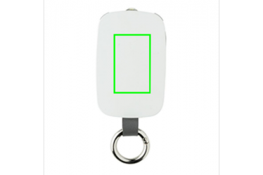 Logotrade promotional merchandise picture of: 1.200 mAh Keychain Powerbank with integrated cables, white