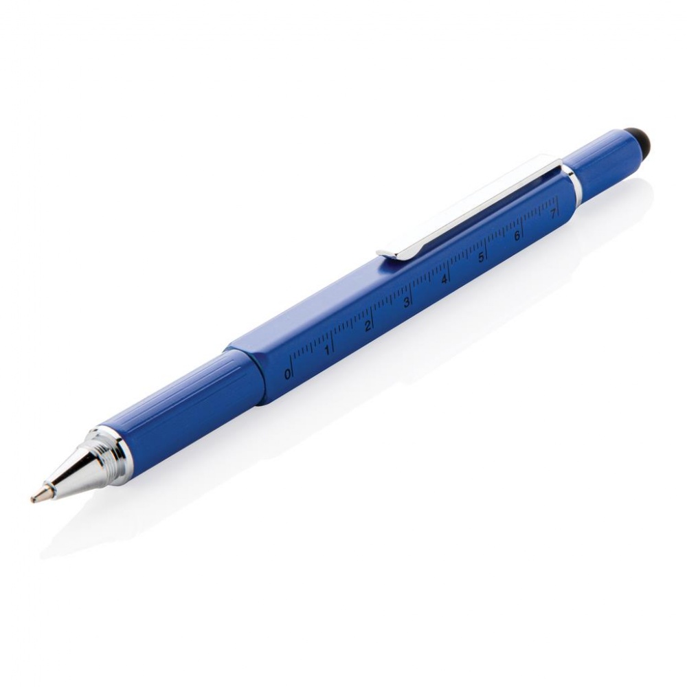 Logotrade promotional giveaway picture of: 5-in-1 aluminium toolpen, blue