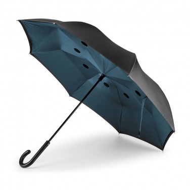 Logo trade promotional products image of: Umbrella Angela, reversible, blue-black
