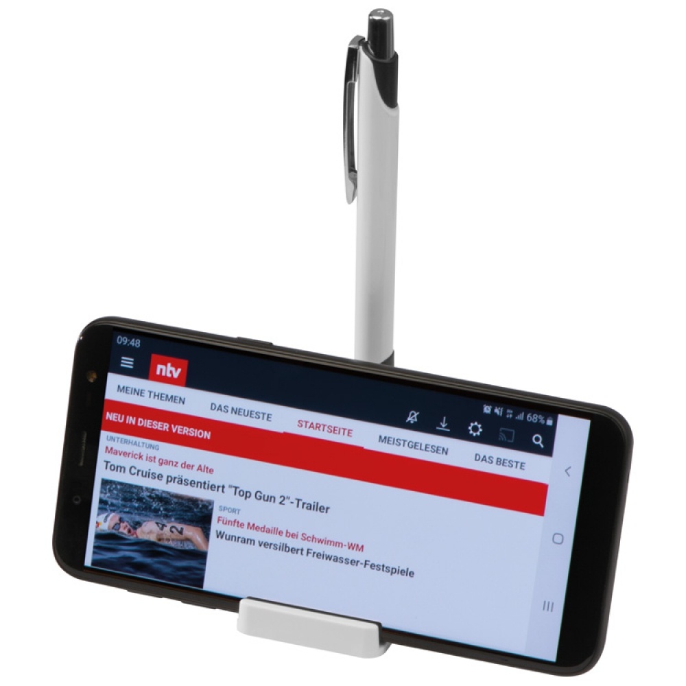 Logotrade promotional product picture of: Mobile phone holder with magnetic function, includes metal ballpen