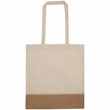Logotrade corporate gift picture of: Carrying bag with jute bottom, White