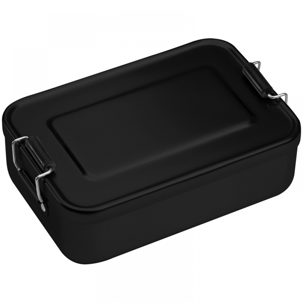 Logotrade promotional items photo of: Aluminum lunch box with closure, Black