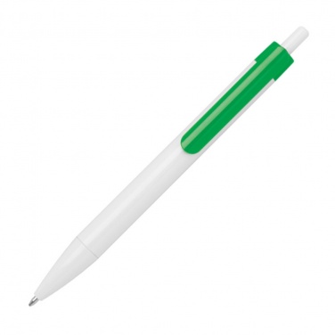 Logotrade promotional products photo of: Ballpen with colored clip, Green