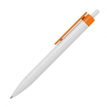 Logo trade promotional item photo of: Ballpen with colored clip, Orange