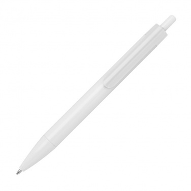 Logo trade promotional item photo of: Ballpen with colored clip, White