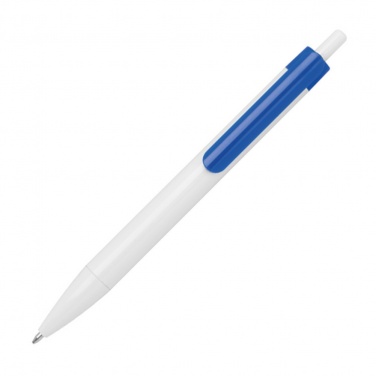 Logo trade promotional giveaways picture of: Ballpen with colored clip, Blue