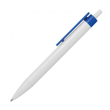 Logo trade business gifts image of: Ballpen with colored clip, Blue