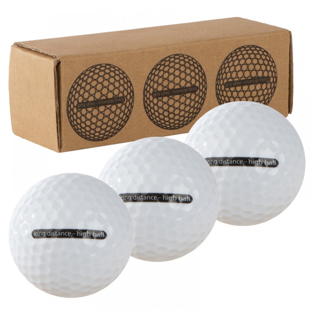 Logo trade promotional gift photo of: Golf balls, White