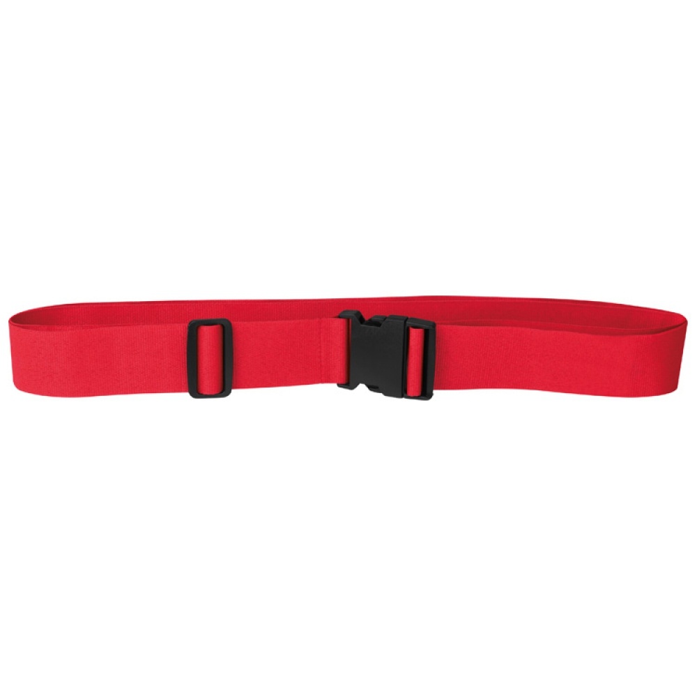 Logo trade promotional giveaways image of: Adjustable luggage strap, Red