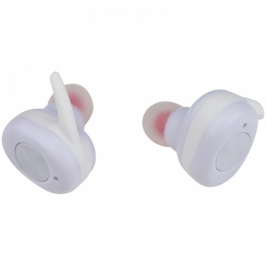 Logo trade promotional items image of: In-ear headphones, White