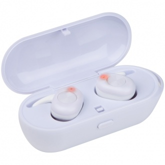 Logo trade promotional giveaways picture of: In-ear headphones, White