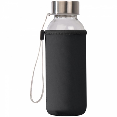 Logo trade promotional product photo of: Drinking bottle with neoprene sleeve, Black/White