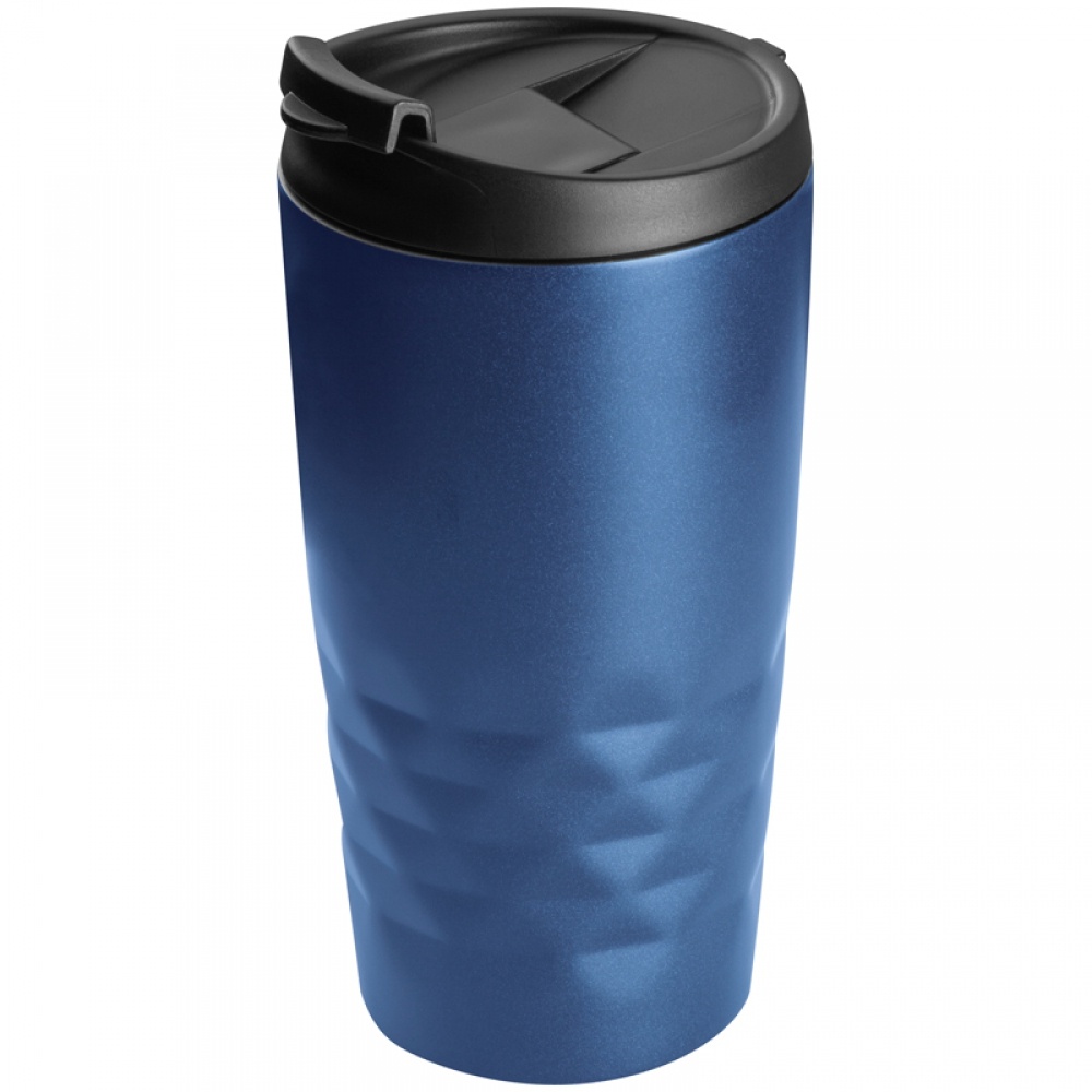 Logo trade promotional giveaways image of: Mug with pattern, Blue