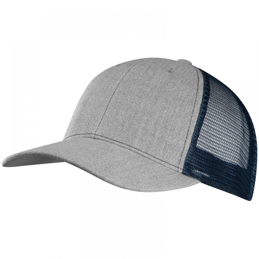 Logo trade advertising products image of: Baseball Cap with net, Blue