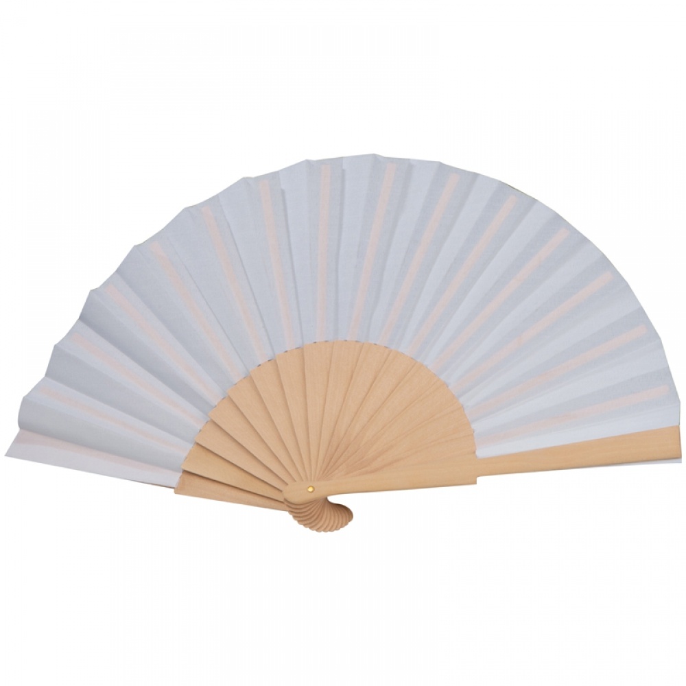 Logo trade promotional products picture of: Paper hand fan, White