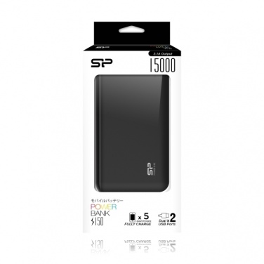 Logo trade promotional products picture of: Power Bank Silicon Power S150, Black/White