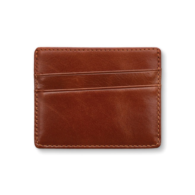 Logotrade promotional giveaways photo of: Leather card holder, brown