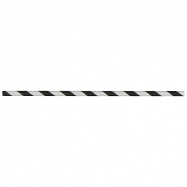 Logo trade advertising products picture of: Set of 100 drink straws made of paper, black-white