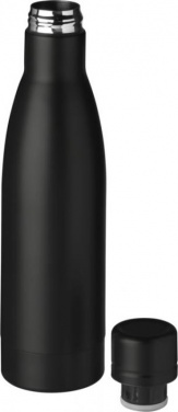 Logo trade advertising products picture of: Vasa copper vacuum insulated bottle, 500 ml, black
