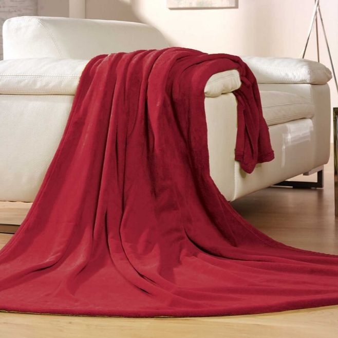 Logo trade promotional item photo of: Memphis fleece blanket, red