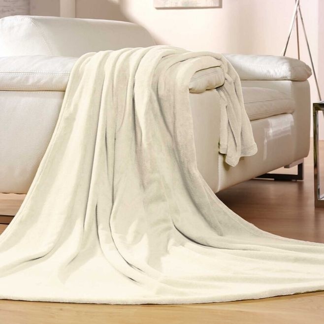 Logotrade business gift image of: Memphis fleece blanket, white