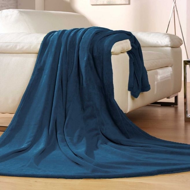 Logotrade advertising product image of: Memphis blanket, navy blue