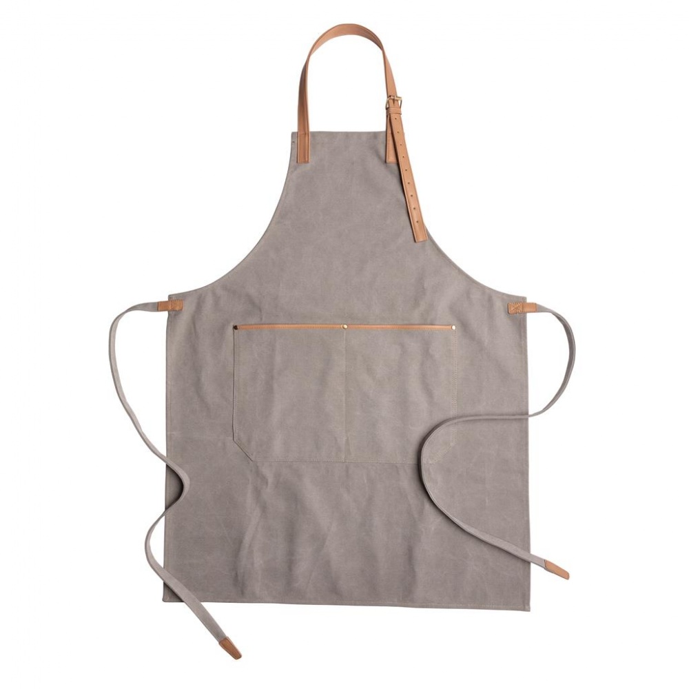 Logotrade promotional merchandise photo of: Deluxe canvas chef apron, grey
