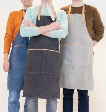 Logotrade promotional gift picture of: Deluxe canvas chef apron, grey