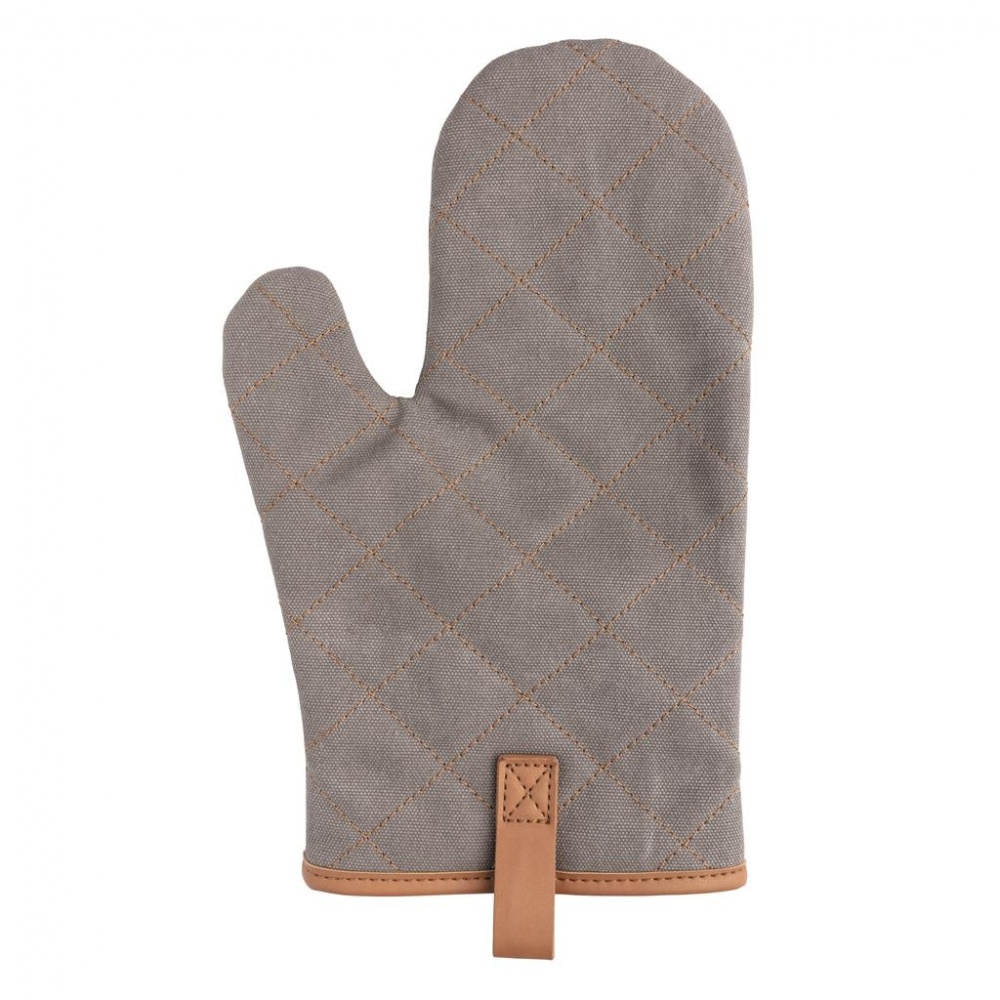 Logo trade promotional products image of: Deluxe canvas oven mitt, grey