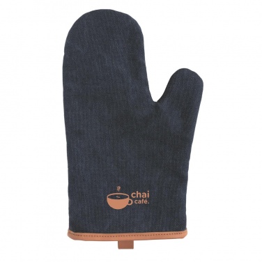 Logo trade business gift photo of: Deluxe canvas oven mitt, blue