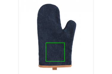 Logo trade promotional products image of: Deluxe canvas oven mitt, blue