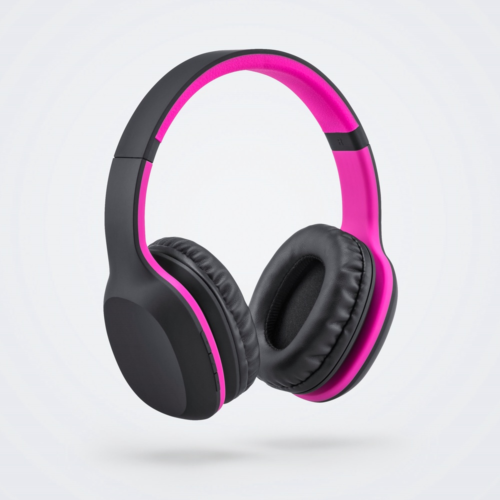 Logo trade business gifts image of: Wireless headphones Colorissimo, pink