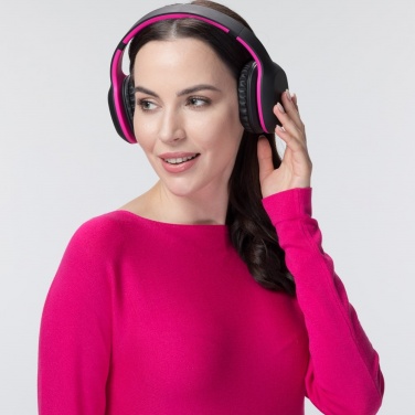 Logo trade promotional gift photo of: Wireless headphones Colorissimo, pink