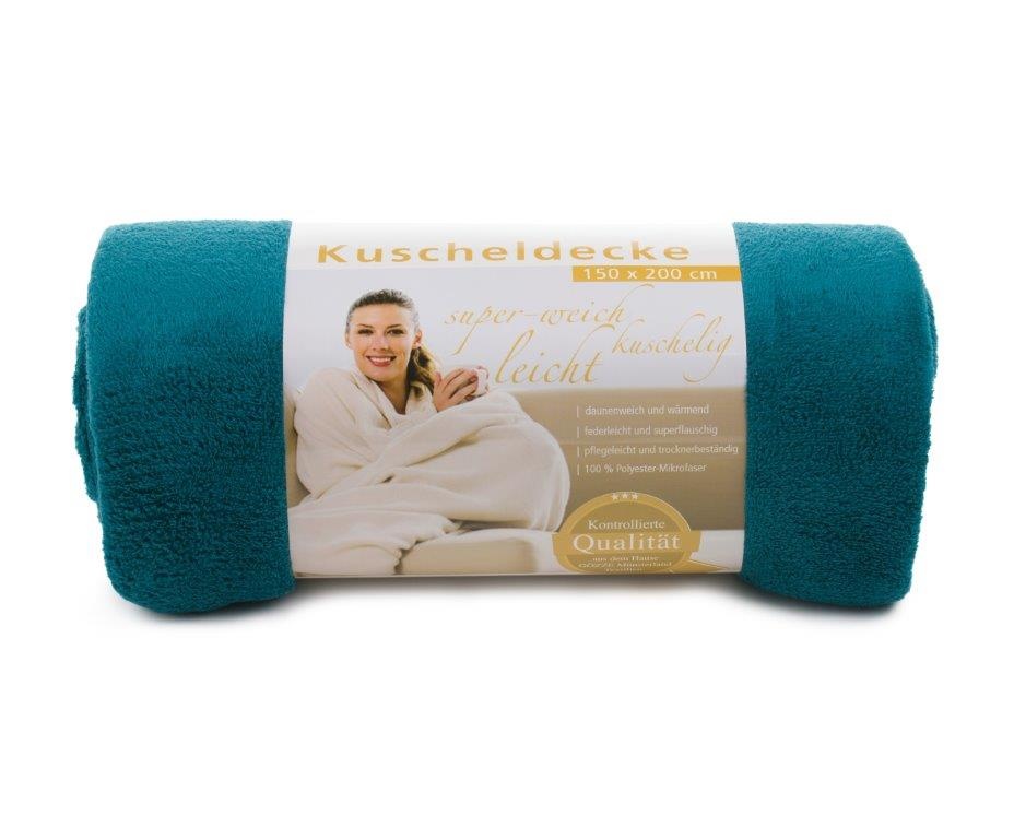 Logotrade promotional gifts photo of: Fleece Blanket Panderoll, 150 x 200 cm, blue