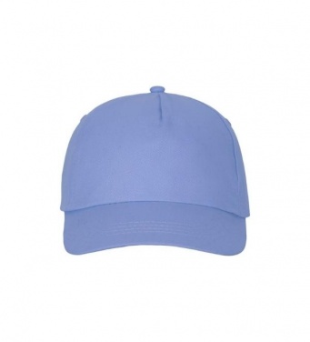 Logo trade corporate gifts image of: Feniks 5 panel cap, light blue