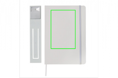 Logotrade promotional merchandise image of: A5 Notebook & LED bookmark, white
